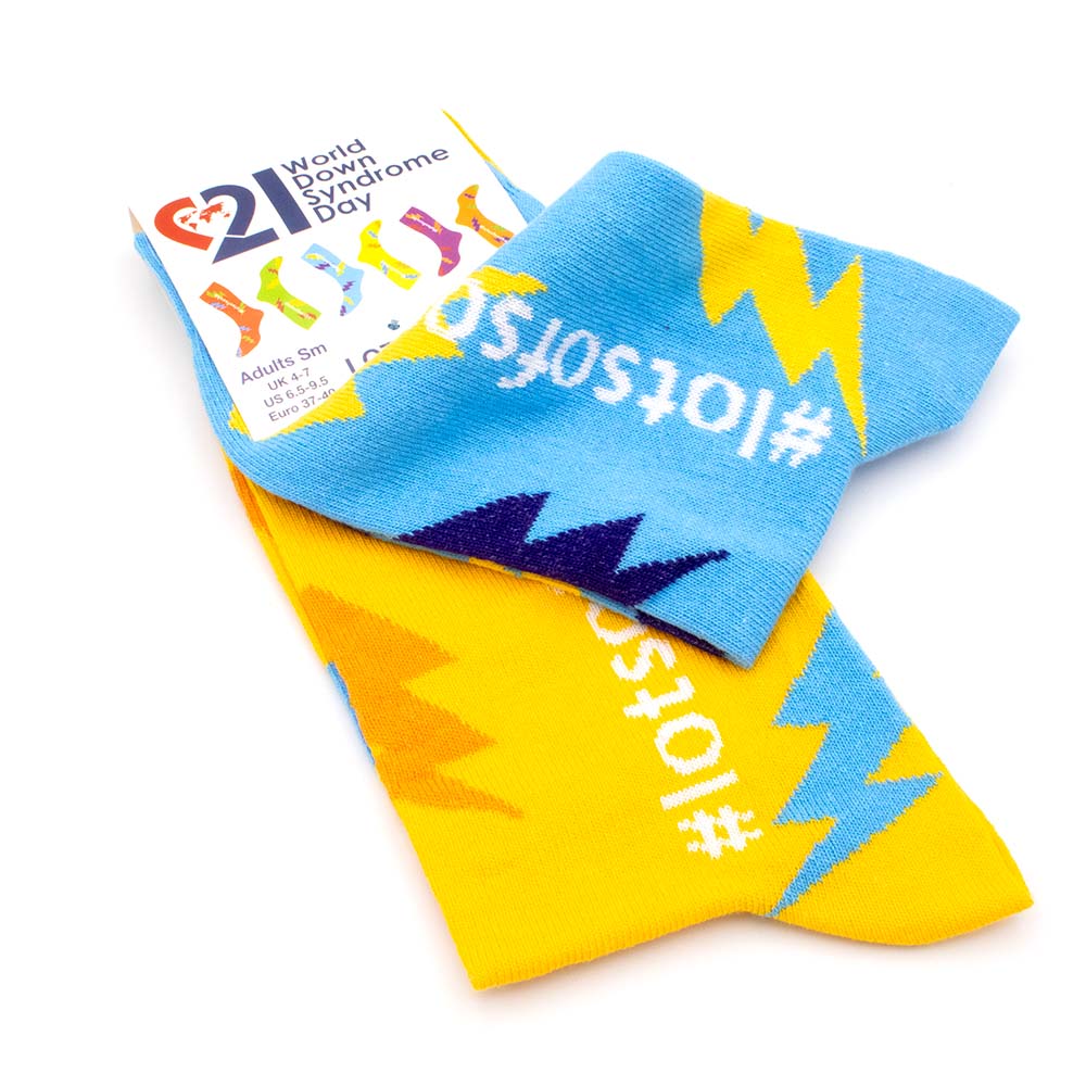 Odd socks - Lightning Bolts - Blue and Yellow